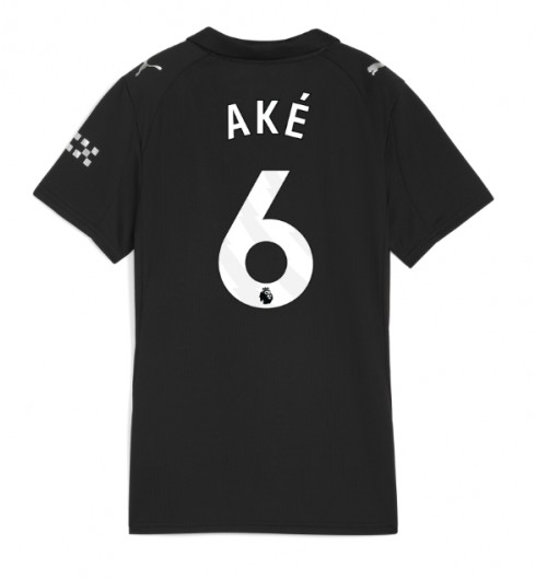 Manchester City Nathan Ake #6 Venkovní Dres pro Dámské 2025-26 Krátký Rukáv Manchester City Nathan Ake #6 Venkovní Dres pro Dámské 2025-26 Krátký Rukáv